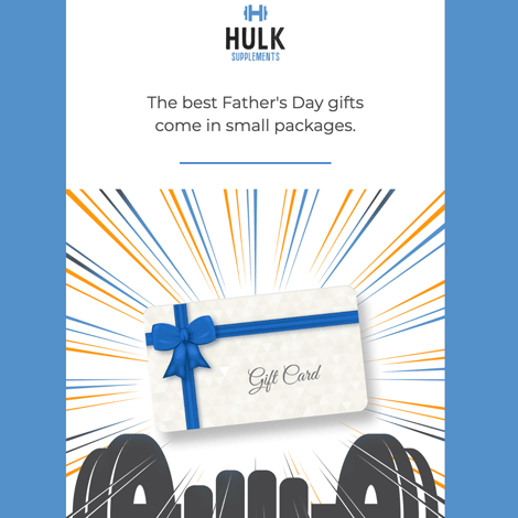 Father's Day Gym Supplements Gift Card
